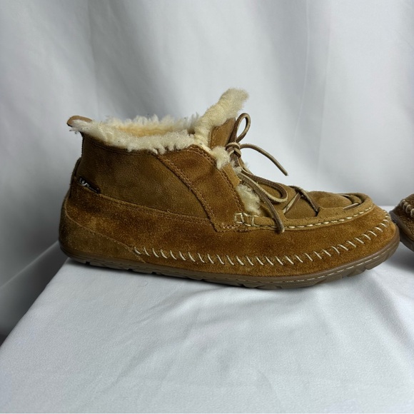 LL Bean Men's Wicked Good Lodge Chukkas Booties Moccasins Brown Size 10 Medium - Picture 7 of 14